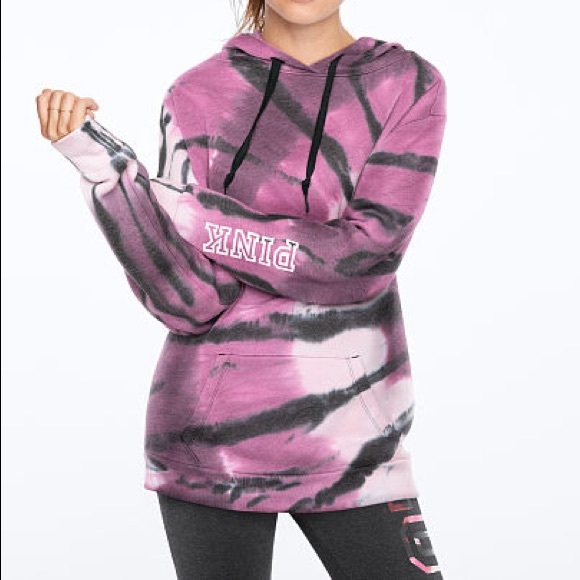 💗VS PINK GREY PURPLE TIE DYE LOGO LEGGINGS - Picture 11 of 14